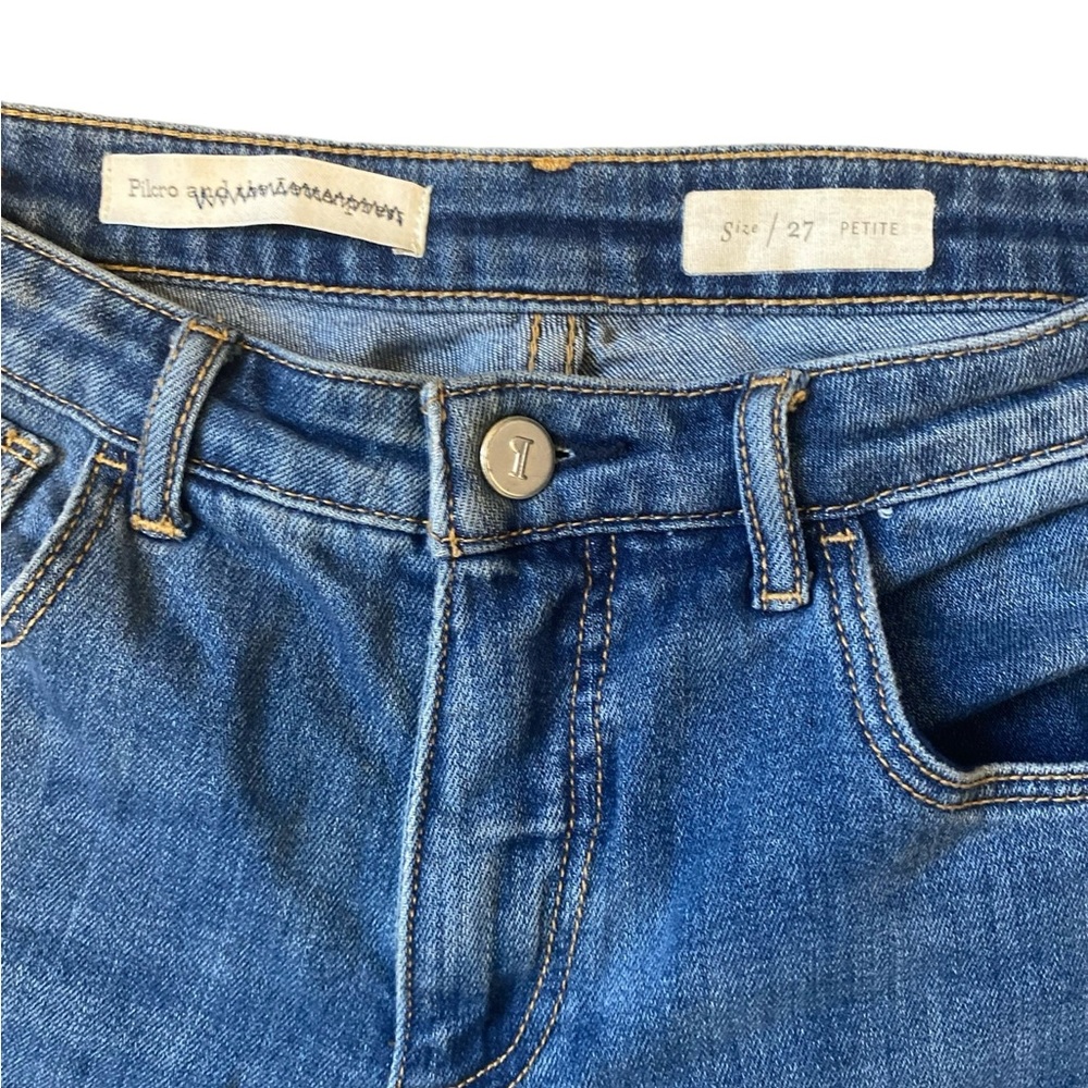 Anthropologie Pilcro & the Letterpress Raw Hem Cropped Flare Denim Wide Leg - Picture 10 of 11